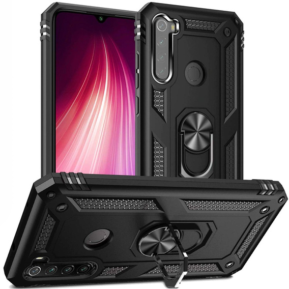 Etui pancerne do Xiaomi Redmi Note 8T, Nox Case Ring, czarne