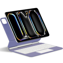 Etui z klawiaturą do iPad Pro 13" 2024 (7 gen.), Magnetic Keyboard Touchpad, fioletowe
