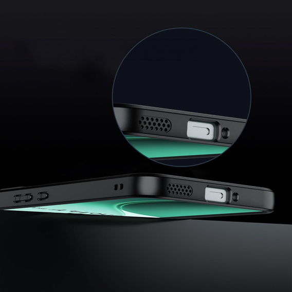 Etui Matt Case do Oppo Reno 14, do MagSafe, półprzezroczyste czarne