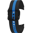 Pasek Silicone Strap Sports do Samsung Galaxy Watch 4/5/6 40/42/43/44/45/46/47mm, Czarny / Niebieski