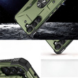 Etui pancerne do Samsung Galaxy S23, z ringiem, zielone