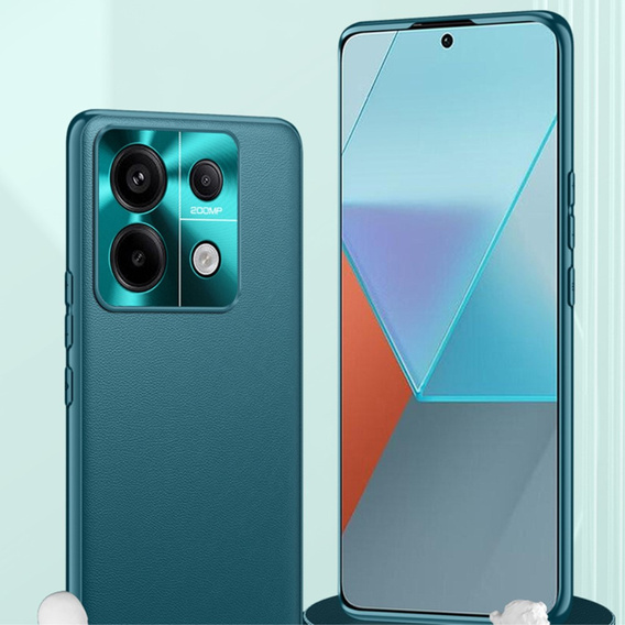 Etui skórzane do Xiaomi Redmi Note 13 5G, Obudowa leather hybrid Case, Zielone