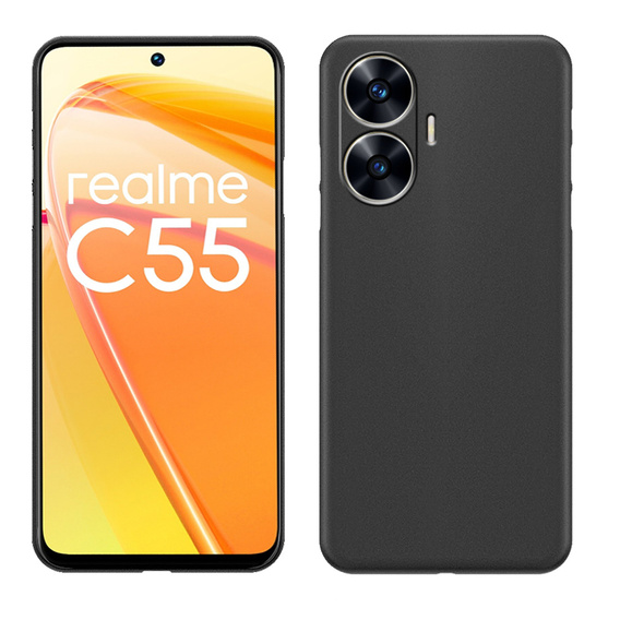 Etui cienkie do Realme C55, Slim CamShield, czarne