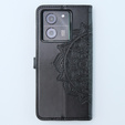 Etui z klapką do Xiaomi 13T / 13T Pro, Mandala, czarne