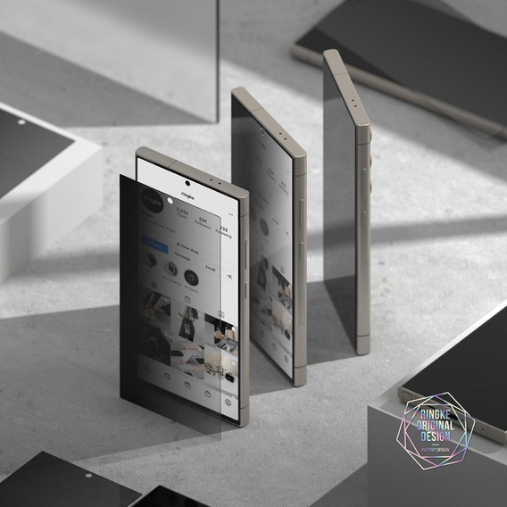 Prywatyzujące Szkło Hartowane RINGKE Easy Slide Privacy do Samsung Galaxy S24 Ultra (2szt)