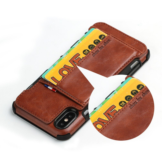 Etui Two Cards Hybrid Case iPhone XS Max 6.5 - Brown