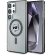 Etui Karl Lagerfeld do Samsung Galaxy S25 Ultra, IML Choupette MagSafe, czarne\przezroczyste