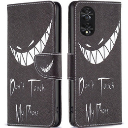 Etui z klapką do TCL 40 NxtPaper, Wallet, Don't Touch My Phone czarne