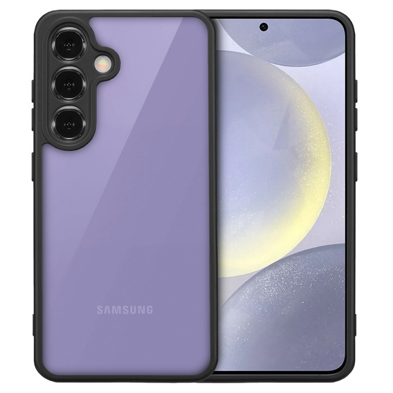 Etui do Samsung Galaxy S24+ Plus, Fusion Hybrid, z ochroną aparatu, przezroczyste / czarne