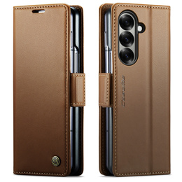 Etui z klapką CASEME Litchi Wallet do Samsung Galaxy Z Fold7 5G