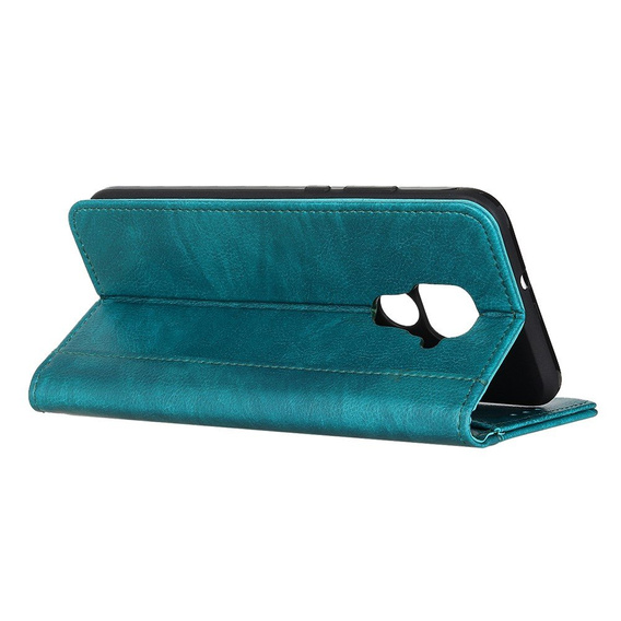 Etui do Xiaomi Redmi Note 9, Wallet Litchi Leather, zielone
