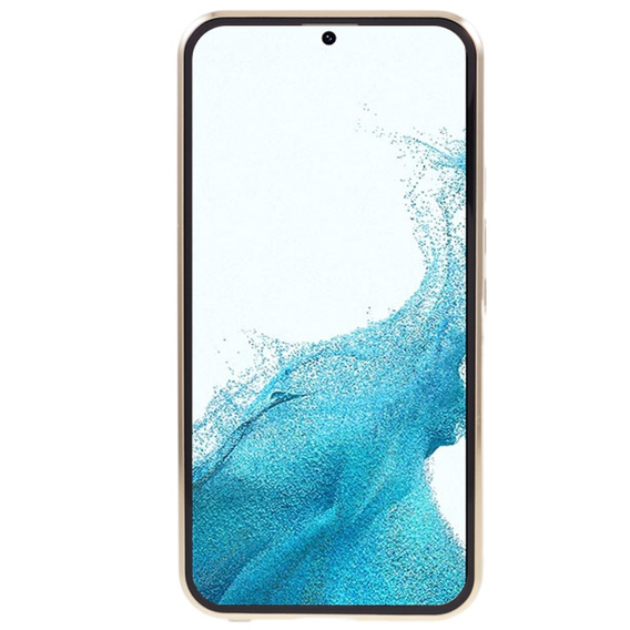 Etui do Samsung Galaxy S22, Magnetic Dual Glass, złote