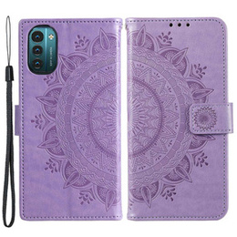 Etui z klapką do Nokia G11/ G21, Mandala, fioletowe