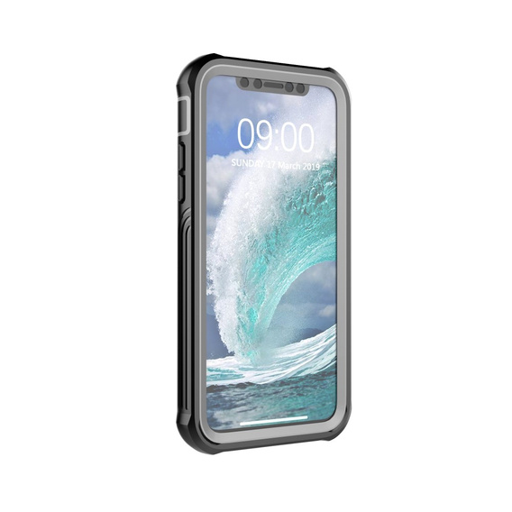 Etui do iPhone X / XS, Shockproof, z folią, czarne