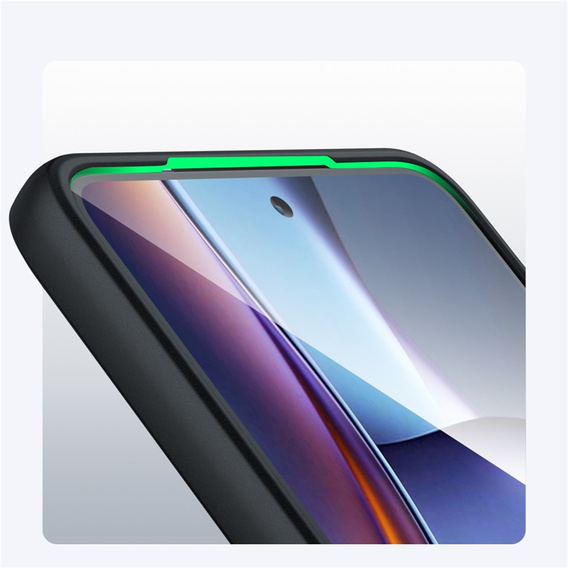 Etui do Xiaomi Redmi 15 5G / 4G, z ochroną aparatu, przezroczyste z czarnymi bokami