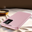 Etui z klapką do Samsung Galaxy S25+ Plus, Smart View Wallet, różowe