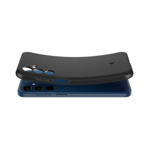 Etui Spigen Case do Samsung Galaxy M35 5G, Essential SandBlast, Matowe, Czarne + Szkło