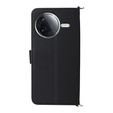 Etui z klapką do Xiaomi Poco F7 Pro / F7 Ultra, Crossbody Leather Wallet, czarne