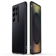 Etui bumper z metalową ramką do Samsung Galaxy S25 Ultra – fioletowe