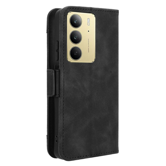 Etui z klapką do Realme 14X / Realme C75, Card Slot, czarne