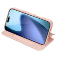 Etui Dux Ducis do iPhone 17, Skin Pro, z klapką, z miejscem na kartę,  różowe