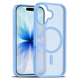 Etui Matt Case do iPhone 17, do MagSafe, półprzezroczyste niebieskie
