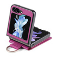 Etui do Samsung Galaxy Z Flip7 FE / Z Flip6, Card Slot Ring Case, fioletowe