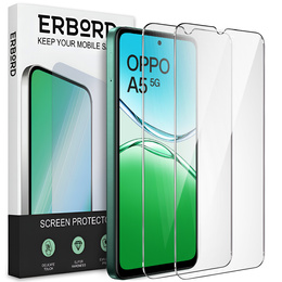 2x Szkło Hartowane ERBORD 9H Hard Glass do Oppo A5 5G / A5m – codzienna ochrona w eleganckim wydaniu