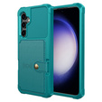Etui do Samsung Galaxy S23 FE, Card Holder Kickstand, zielone