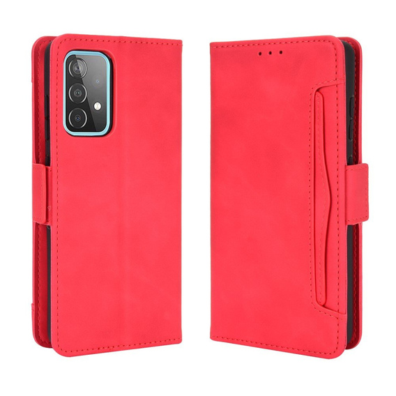 Etui z klapką do Samsung Galaxy A52 / A52s, Card Slot, czerwone