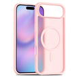 Etui Matt Case do iPhone 17 Air, do MagSafe, półprzezroczyste różowe