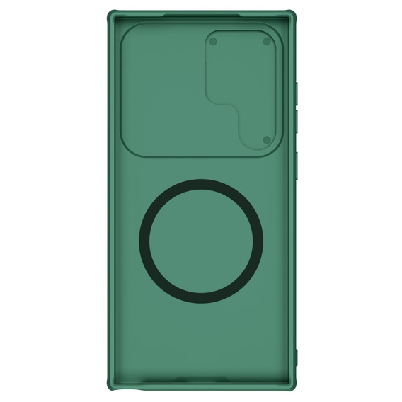 Etui NILLKIN do Samsung Galaxy S24 Ultra, Silicone CamShield Case do MagSafe, zielone