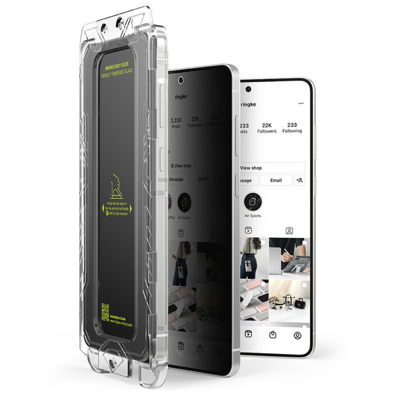 Szkło hartowane Ringke Easy Slide Privacy 2-Pack do Samsung Galaxy S25 Edge