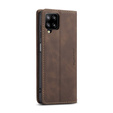 Etui CASEME do Samsung Galaxy A12 / M12 / A12 2021, Leather Wallet Case, kawowe