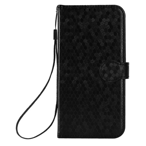 Etui z klapką do Oppo Reno 14F, Wallet Rhombus, czarne