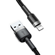 Baseus Cafule – kabel USB-A do Lightning 0,5 m 2,4A - szaro-czarny