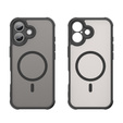 Etui do iPhone 17, do MagSafe, z ochroną aparatu, przydymione z czarną ramką
