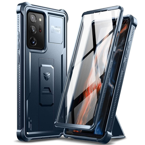 Etui pancerne do Samsung Galaxy Note 20 Ultra, Dexnor Full Body, niebieskie