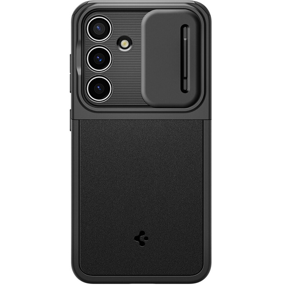 Etui Spigen do Samsung Galaxy S24, Optik Armor, Czarne + Szkło