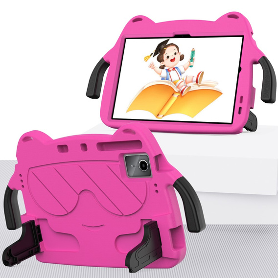 Etui dla dzieci do Xiaomi Redmi Pad SE 11" / Huawei MatePad 11 2021 / DOOGEE T30 Pro / Lenovo Tab M11, dziecięce z uchwytem, różowe