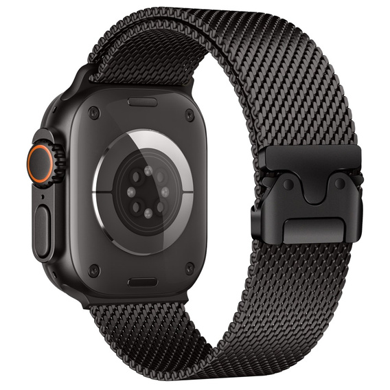 Bransoleta do Apple Watch 1/2/3/4/5/6/7/8/9/10/11/SE Ultra 1/2/3 42/44/45/46/49mm, Czarna