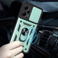 Etui pancerne do Xiaomi Poco F5, CamShield Slide, zielone