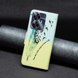 Etui z klapką do Realme C55, Wallet, Feather niebieskie / żółte