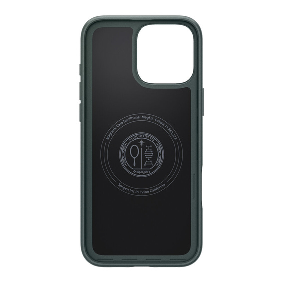 Etui Spigen do iPhone 16 Pro, Thin Fit Mag, zielone + Szkło hartowane 9H