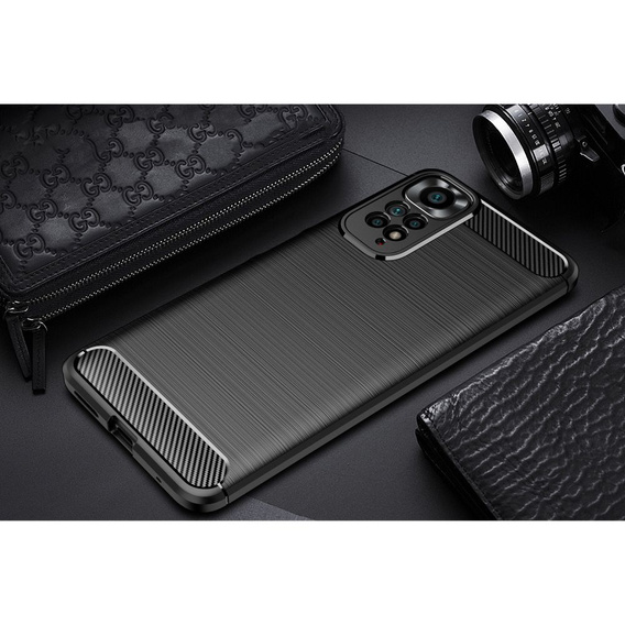 Etui do Xiaomi Redmi Note 11 / 11S, Karbon, czarne