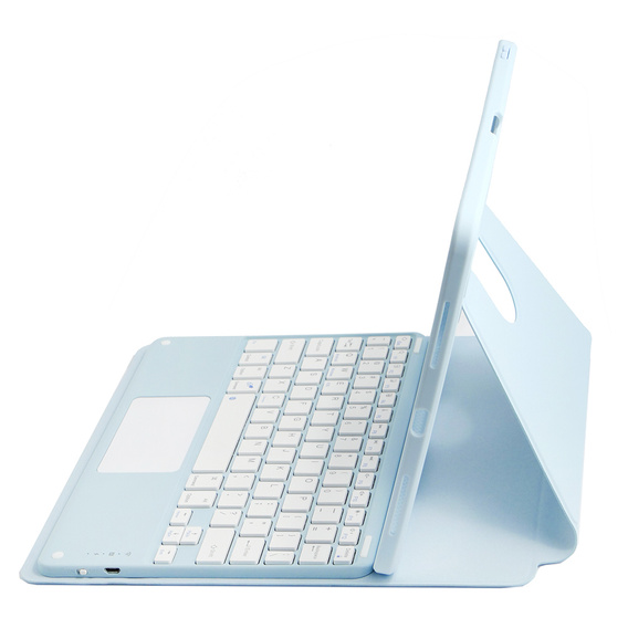 Etui z klawiaturą do iPad Air 10.9" 2022/2020 (5/4 gen.) / Pro 11" 2022/2021/2020 (4/3/2 gen.), Touchpad Pen Slot, niebieskie
