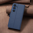 Etui z klapką do Samsung Galaxy A15, BINFEN Wallet, niebieskie + szkło 9H