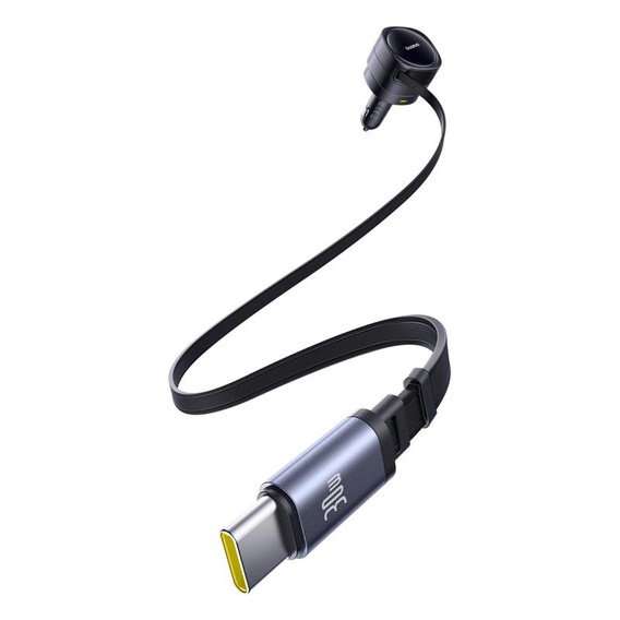 Baseus Enjoyment Max – ładowarka samochodowa 90W z kablami USB-C i Lightning oraz dodatkowymi portami, czarna