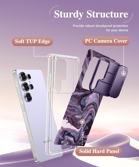 Etui do Samsung Galaxy S25 Ultra – GVIEWIN Quicksand/Purple