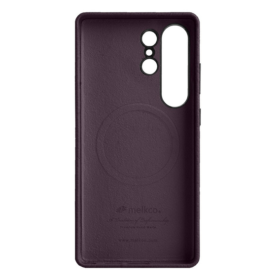Etui MELKCO do Samsung Galaxy S25 Ultra, skórzane, fioletowe